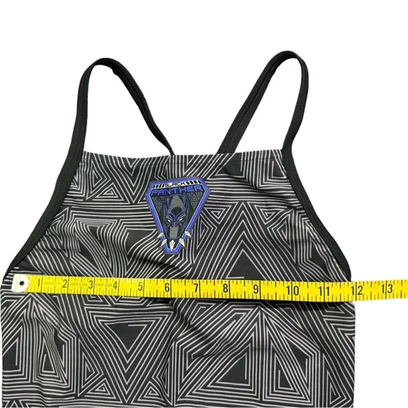 ADIDAS MARVEL Black Panther girls XL athletic cross back training swimsuit NWT - Picture 7 of 10